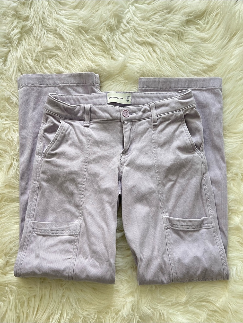 abercrombie kids Lavender Wide-Leg Jeans size 11/12 long